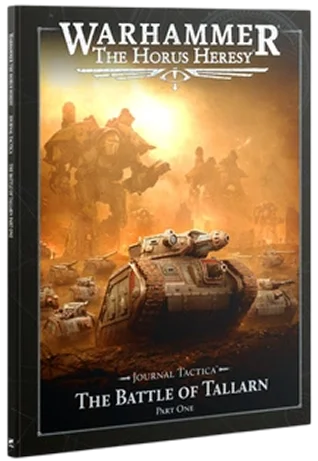 okładka książki Warhammer The Horus Heresy z czołgami i żołnierzami w walce na pustyni